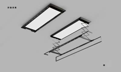 现代晾衣架3D模型下载